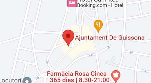 mapa Registro Civil-Juzgado de paz de Guissona